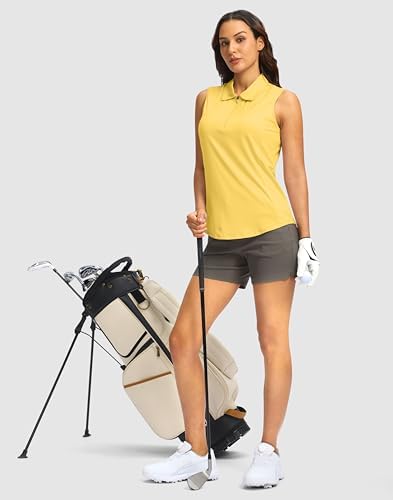 G Gradual Women's Golf Shirts Lightweight 1/4 Zip Collared Tank Top - Image 6