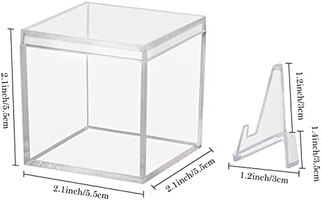 3 Pack Championship Ring Display Case Clear Acrylic Display Case Mini Football - Image 2
