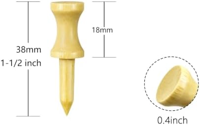 Step Down Golf Tees 2-1/8"or 2-3/4"or 3-1/4" 100 Count Wooden Golf Castle Tees - Image 2