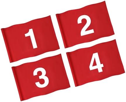 KINGTOP Numbered Golf Flags, 14 x 20 in, Numbers 1 to 4, 4 Pack by KingtopGolf