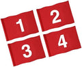 KINGTOP Numbered Golf Flags, 14 x 20 in, Numbers 1 to 4, 4 Pack by KingtopGolf