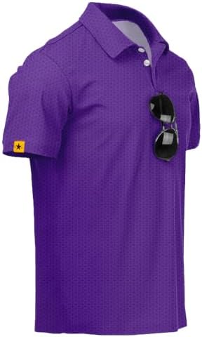 ZITY Mens Golf Polo Shirts Short Sleeve UPF 50+ Moisture Wicking Tshirt by ZITY