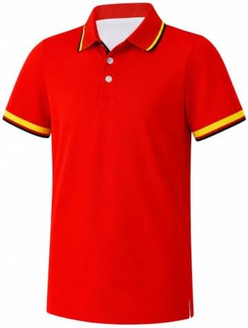 Boys Golf Polo Shirts Short Sleeve Color Contrast 5-14Y by starweave