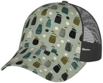 Mesh Baseball Cap, Sports Hat-Golf Bags and Balls Black - Image 7