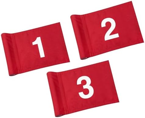 Numbered 1-3 Golf Flag, 8x6 Inch, 420D Nylon by Unknown
