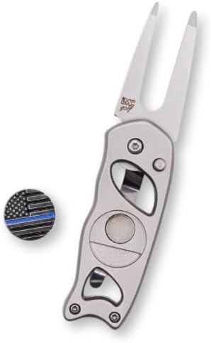 Thin Blue Line Steel Switchblade Golf Divot Repair Tool - Image 5