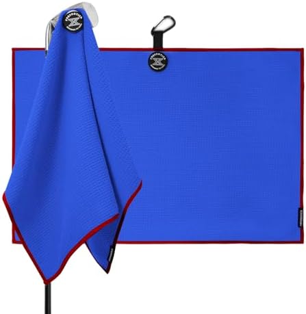 Magnetic Waffle Microfiber Golf Towel by Frevontica