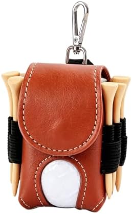 WCRAZYE Leather Golf Ball Bag Pouch by WCRAZYE