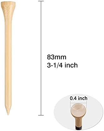 Golf Tees Durable Bamboo Tees 100Pcs 100Pcs 3-1/4" Friendly Biodegradable - Image 6