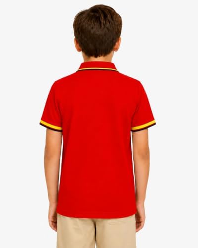 Boys Golf Polo Shirts Short Sleeve Color Contrast 5-14Y - Image 2