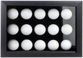 Golf Ball Display Case for 15 Balls, Wall Mount and Freestanding Shadow Box by Unknown