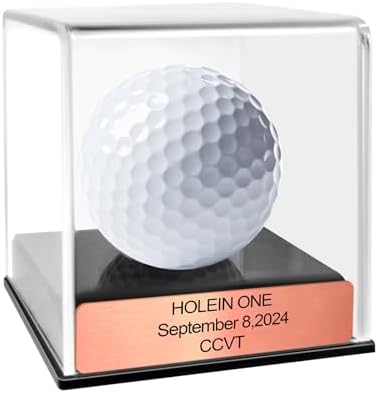 Custom Golf Display Case, Acrylic Golf Ball Display Case, Custom Engraved Plaque by FPGIYXK