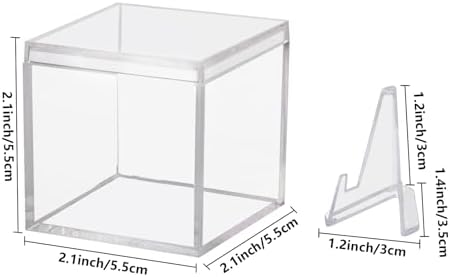 20 Pack Championship Ring Display Case Clear Acrylic Ring Case Display Box - Image 2