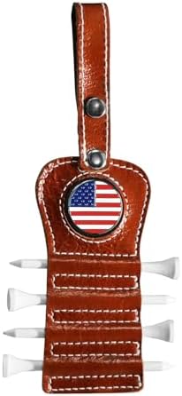 VEASAERS Golf Tee Holder with USA Ball Marker & 4 Wood Tees by AmySport