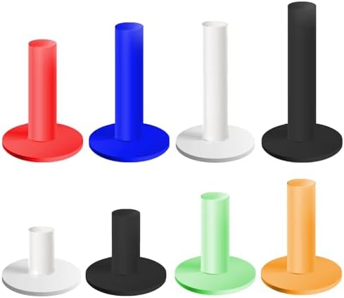 8 Pcs Rubber Golf Tees for Mats, Driving Range & Simulator Use by Solvora