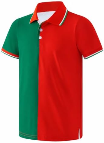 Boys Golf Polo Shirts Short Sleeve Color Contrast 5-14Y by starweave
