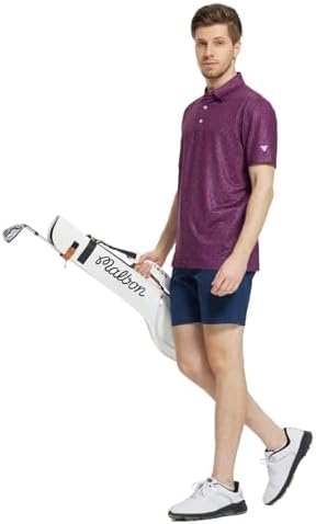 M MAELREG Mens Golf Shirt Short Sleeve Dry Fit Print Moisture Wicking - Image 3