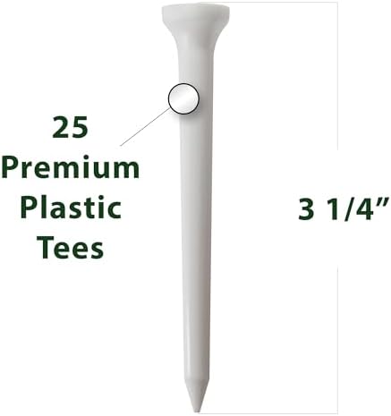 Golf Tees – 3 1/4" Tall – 25 White Golf Tees - Image 2