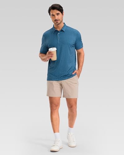 Obla Men's Golf Shirt Short Sleeve Dry Fit Collared Polo Shirts - Image 6