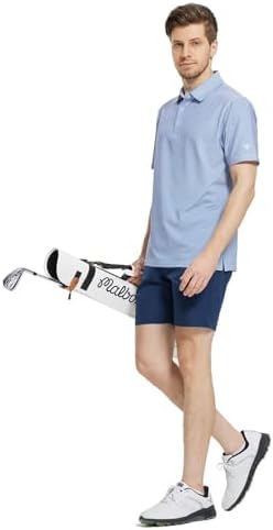 M MAELREG Mens Golf Shirt Short Sleeve Dry Fit Print Moisture Wicking - Image 3