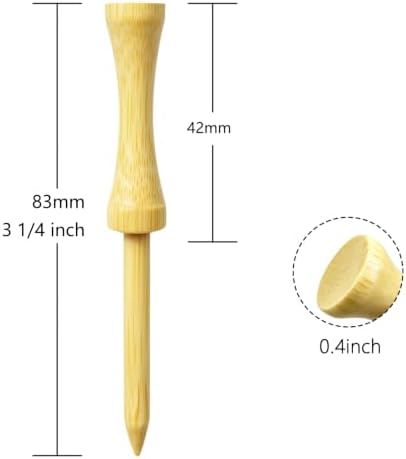 Step Down Golf Tees 2-1/8"or 2-3/4"or 3-1/4" 100 Count Wooden Golf Castle Tees - Image 2