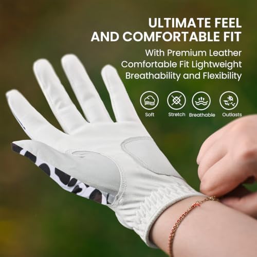 Amy Sport Stylish Pattern Womens Golf Glove - Image 3