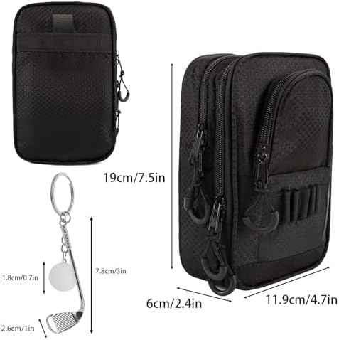 Golf Ball Bag Pouch + Green Ball Pendant, Golf Valuables Pouch & Golf Ball - Image 2