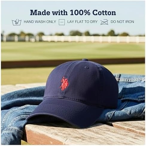 U.S. Polo Assn. Baseball Cap, 100% Cotton Adjustable Dad Hat - Image 7