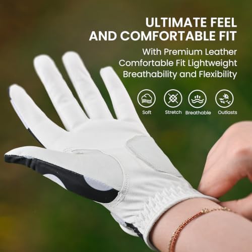 Amy Sport Stylish Pattern Womens Golf Glove - Image 3