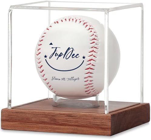 JupDec Baseball Display Case 4 Pack, Autograph Baseball Stand Box by JupDec