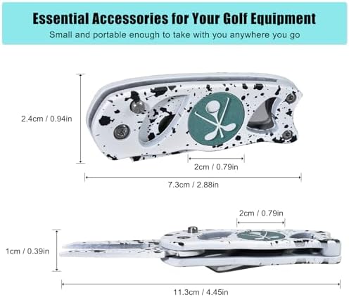 Golf Divot Repair Tool, 3 in 1 Compact Ball Marker Divot Tool, Foldable Golf - Image 7