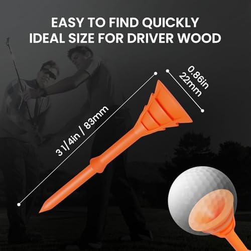 FINGER TEN Unbreakable Golf Tees Plastic 3 1/4 inch 50/100 Pack - Image 5
