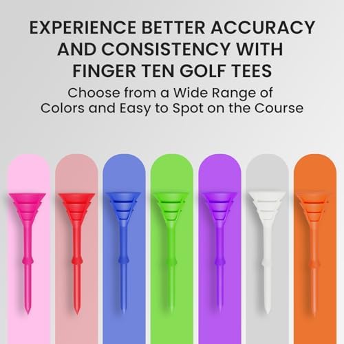 FINGER TEN Unbreakable Golf Tees Plastic 3 1/4 inch 50/100 Pack - Image 6