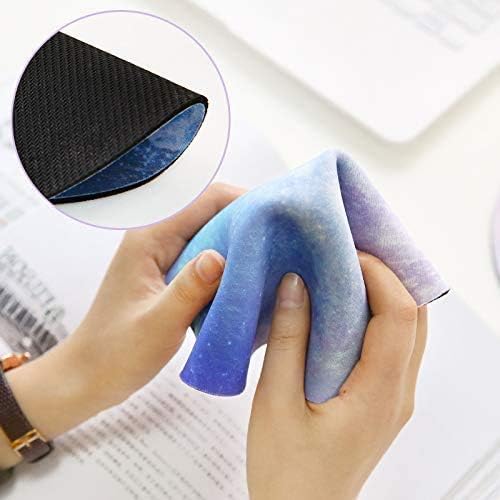 Mouse Pad Geometric Navy Blue Gold, Round Mousepad, Non-Slip Rubber Base Mouse Mat for Laptop and Computer