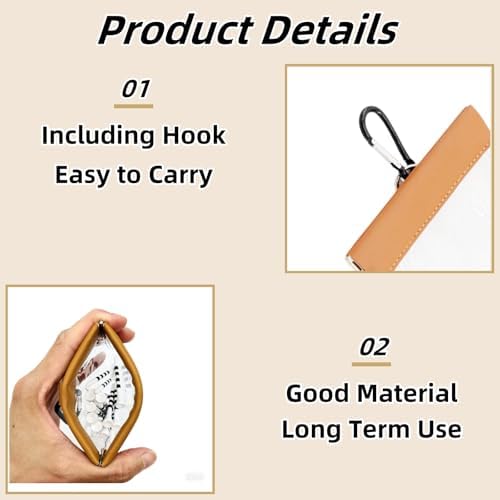 1 PCS Golf Tee Pouch Bag with Clip Transparent Golf Tees and Balls Storage - Image 3