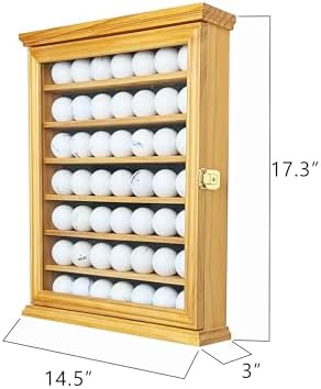 Golf Ball Shadow Box – 49-Ball Solid Wood Display Case, 98% UV-Protected Glass - Image 7