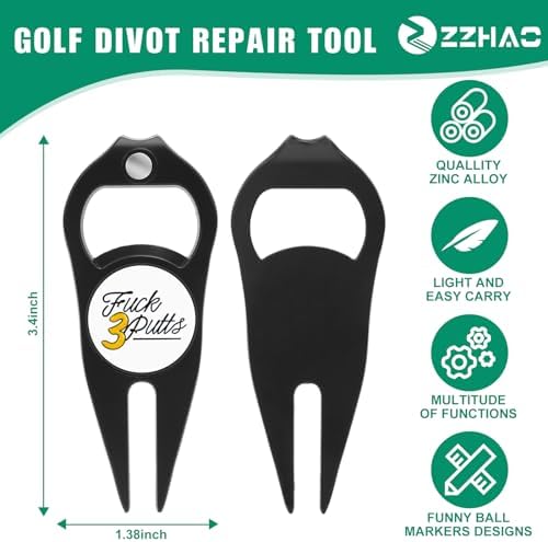 ZZHAO Golf Divot Tool and Golf Ball Marker, Divot Repair Tool，Golf Accessories - Image 4