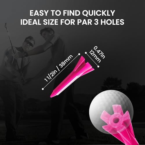 VEASAERS Short Golf Tees Plastic 1 1/2 inch - Image 3