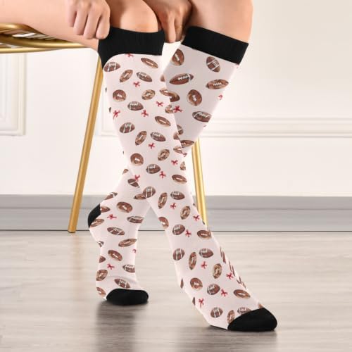 White Baseballs Stitching Compression Sock - Image 3