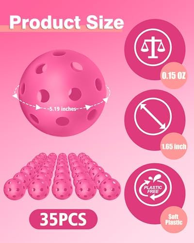 35 Pack Practice Golf Balls Limited Flight Plastic Golf Balls 42mm Practice - Image 2