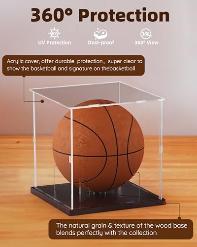 Fitense Full Size Acrylic Basketball Display Case - Image 2