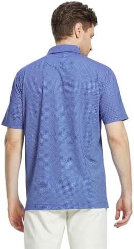 M MAELREG Mens Golf Shirt Short Sleeve Dry Fit Print Moisture Wicking - Image 4
