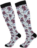 White Baseballs Stitching Compression Sock by Unknown