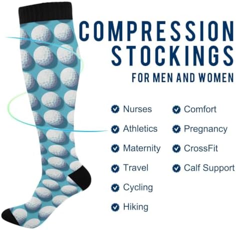 White Baseballs Stitching Compression Sock - Image 5