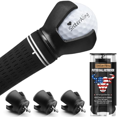 3-Prong Golf Ball Retriever Grabber Pick Up, Back Saver Claw Put On Putter Grip by SisterAling