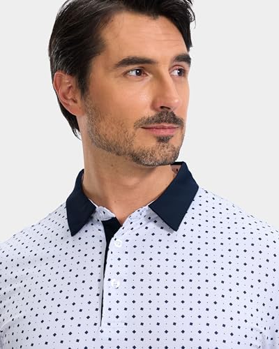 Obla Men's Golf Shirt Short Sleeve Dry Fit Collared Polo Shirts - Image 3