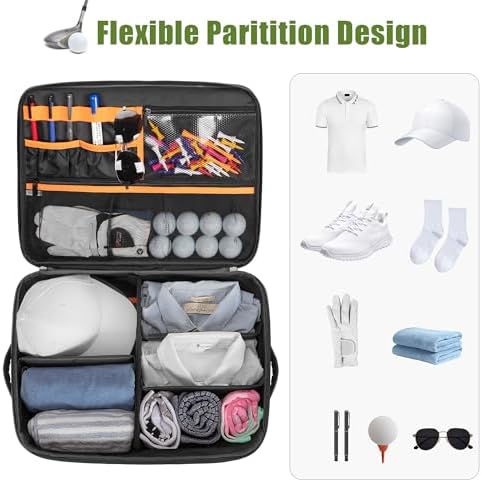 PGmoon 2 Layer Golf Trunk Organizer, Golf Car Storage Organizer - Image 2