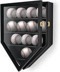 TJ.MOREE 12 Balls Baseball Display Case Wall-Mounted, Durable Wood by TJMOREE