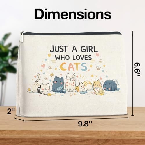 YeleY Cat Lover Gift Makeup Bag, Cute Cat Cosmetic Pouch - Image 2