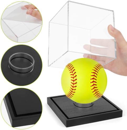 Clear Acrylic Softball Display Case - Image 6